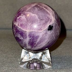 Lepidolite Sphere w/ Black Tourmaline 💜🖤 Already Majorly Marked Down!